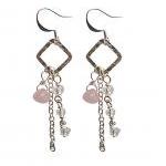 Pink, Clear Crystal, Chain..