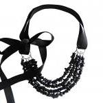 Bib Layered Necklace In Bl..